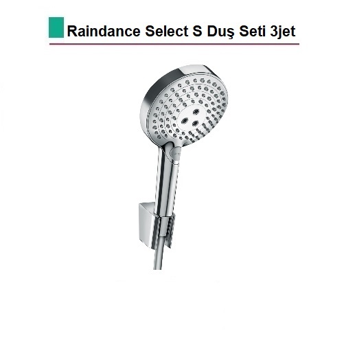 HANSGROHE Raindance Select S Duş Seti (El Duşu+Duş askısı+Duş Hortumu) - (27669000)